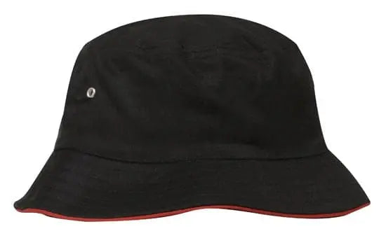 Headwear Bucket Hat With Sandwich Trim Brushed Heavy Sports Twill *no Sandwich* X12 - City Workwear